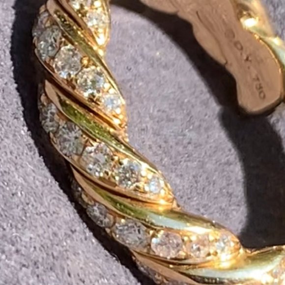 SOLD     David Yurman 18k Diamond Band - Picture 8 of 11